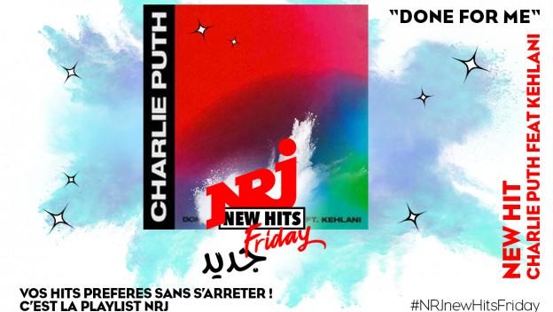 Charlie Puth arrive avec ‘’Done For Me’’ dans le New Hits Friday sur NRJ Maroc !