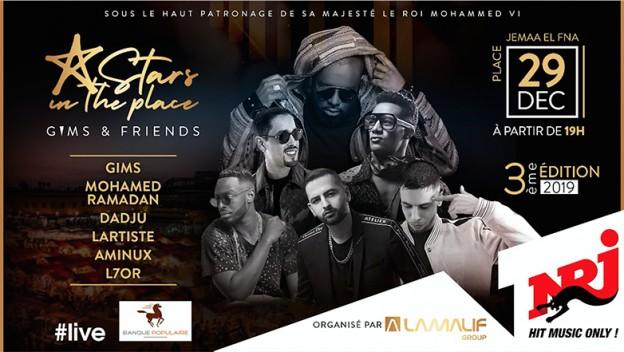 Stars in The Place : Gims & Friends se produiront à Jemaa El Fnaa le 29 décembre